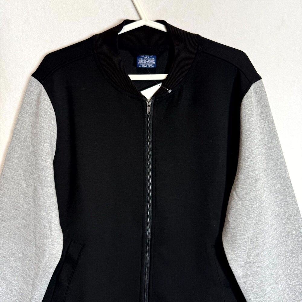 Charles River Apparel 9076 Adult Captains Jacket Black Gray Zip Front Size S NEW